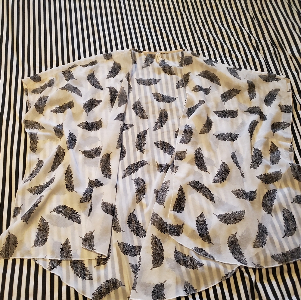 Sheer Feather Patterned Top